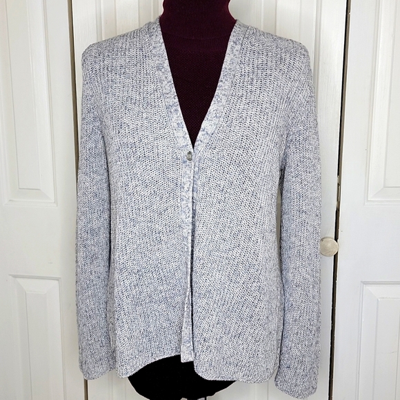 J.JILL Gray Cardigan Sweater Size L - Picture 1 of 7